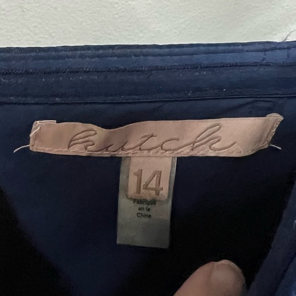 Anthropologie Hutch Tulle Navy Bowtie Midi Dress - Picture 8 of 16